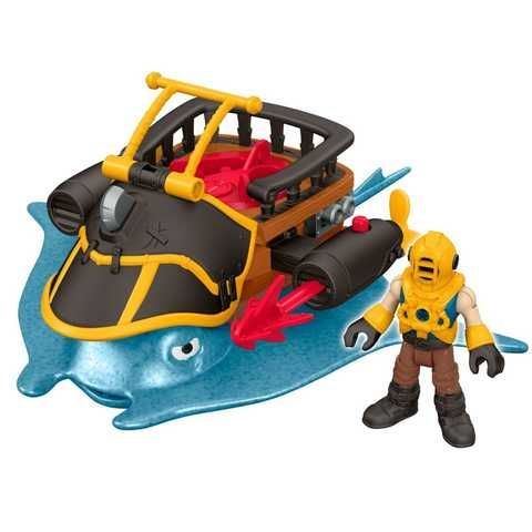 Капитан Немо и корабль морской скат чудовище Imaginext DHH64 DTH43
