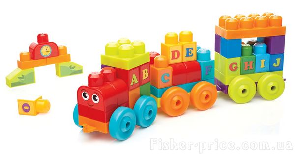 Конструктор Поїзд із літерами Mega Bloks DXH35