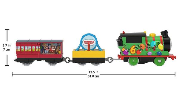 Праздничный Перси моторизированный паровозик с вагончиками