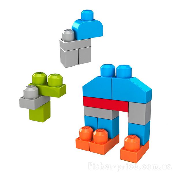 Конструктор в контейнере голубой Слоник Mega Bloks