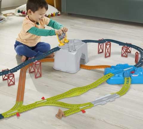 Великий трек дитяча залізниця Thomas & Friends з контейнером для