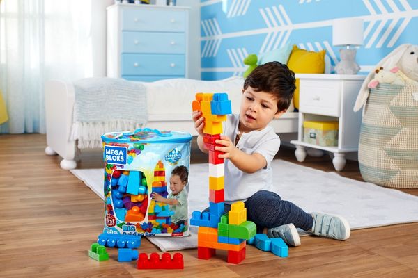 Первый конструктор Mega Bloks от 1 года, 80 деталей в мешке