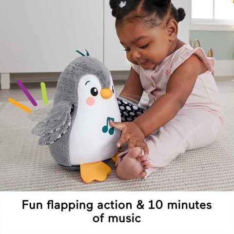 Мягкая музыкальная игрушка-неваляшка Пингвиненок Fisher-Price HNC10